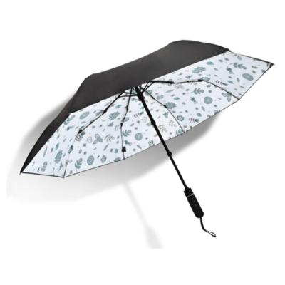 China Contemporary High Quality Smart Automatic Folding Umbrella UV Protection Wooden Handle for sale