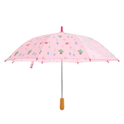 China EVA Handle Printing Children Kids Umbrella Cute Design Available Custom Manual Open Umbrella for sale