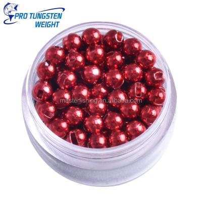 China High quality 24k gold color plating tungsten slotted fly tying beads for nymph flies for sale