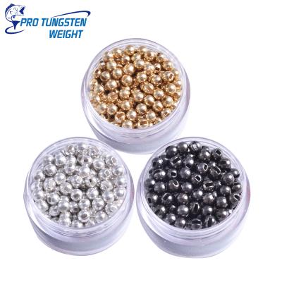 China Quick drop and eco friendly tungsten pro weight plated slotted beads fly tying tungsten beads bulk 100 for fly tying materials for sale