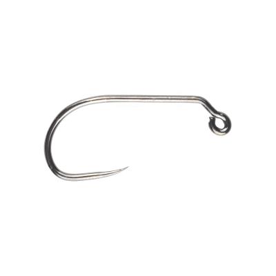 China Super Strong Main Barbless Jig Hook For Jig Nymph Fly Tying Euro Jig Nymph Tying Competition Style Fly Hooks Ultra Sharpe Black for sale