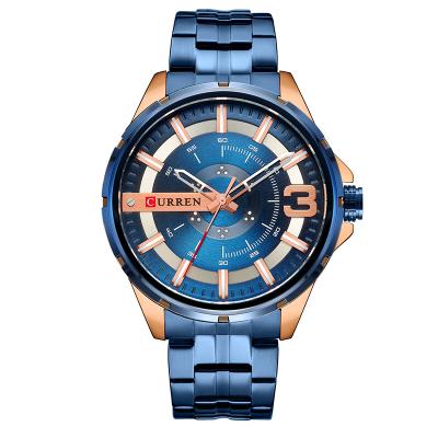 China Fashion Simple Collocation Date CURREN 8333 Automatic Men's Style Stainless Steel With Water Business Casual Watch for sale