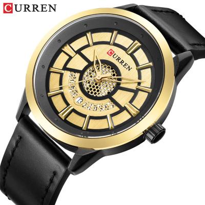 China Curren 8330 Full Men's Fashion Casual Multifunctional Calendar Calendar Belt Waterproof Quartz Watch for sale