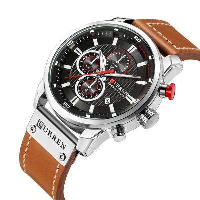 China Good Quantity Curren 8291 Day/Date Brand Men Water Resistant Calendar Watch Cheap Sports Watch for sale