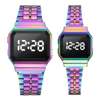 China Complete calendar the new male and female the same quartz electronic watch touch screen belt couples wild steel watch for sale