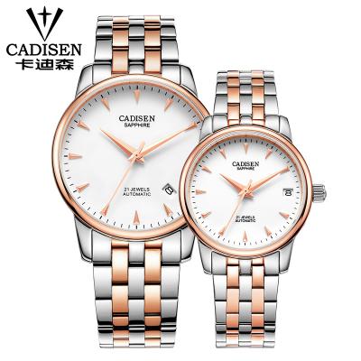 China Full Calendar Cadisen Automatic Men's Watch Fashion Business Couples Mechanical Watch Female Watch for sale