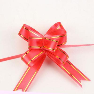 China Hot New Eco-friendly Christmas Gift Wrapping Decorative Ribbons Holiday Pull Bow Ribbons 10Pcs/Lot for sale