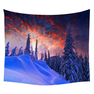 China Modern Creative Home Decoration Factory Outlet Tapestry Snow Mountain Sun Beach Starry Blankets To Trace Custom Tapestry for sale