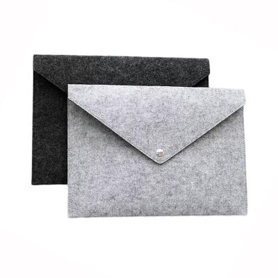 China 1PC A4 Simple Felt Folder Bags Document File Bag Business Briefcase Document Multi-pocket Folder for sale