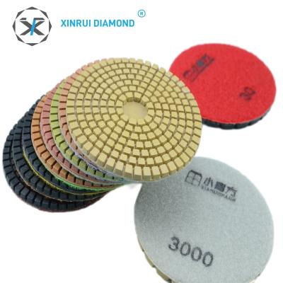 China 50-3000 Grits Diamond Polishing Sanding Pads for Granite Concrete Marble Xiaomofang for sale