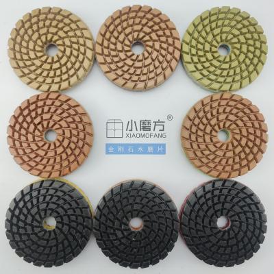 China 100mm Diamond Wet Resin Polishing Pad for Granite and Marble Xiaomofang Full Payment for sale