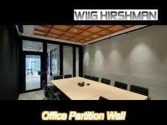 modern design style folding office room separator with aluminum tempered glass surface material