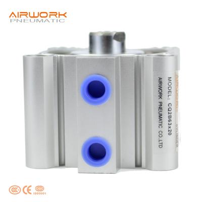 China CQ2B63X20 Factory Standard Air Aluminum Compact Pneumatic Cylinder Double Acting for sale