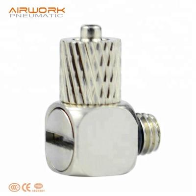 China Factory Micro Metal Pneumatic Joint Mini Small Elbow Air Joint Fit Male Push In Fitting for sale