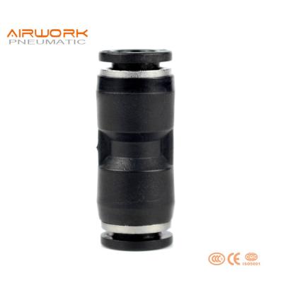 China Factory PU Air Hose Equal Plastic Unions Pneumatic Fitting Straight Quick Connector for sale