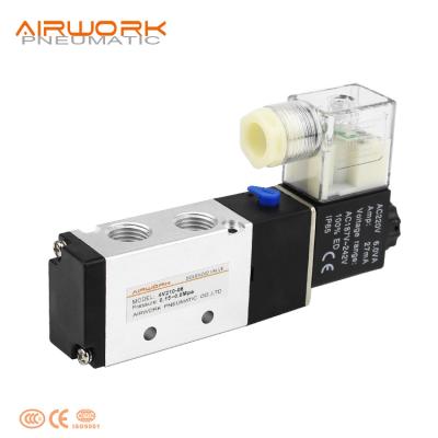 China General airtac type 4v210-06 4v210-08 5 2 way solenoid valve wiring diagram 12v pneumatic air valve for sale