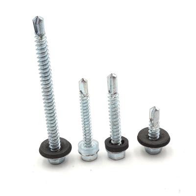 China Pan Custom Self Drilling Screw Down Metal Covering Screws For EPDM Gasket Yellow Plated Din 7504 Furniture Screws for sale