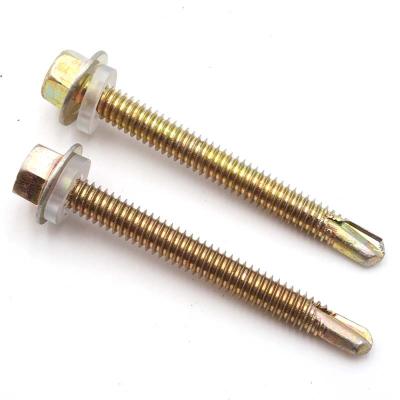 China HEX china factory supply DIN 7504 hex head drilling screws with best price tapping screw thread for sale