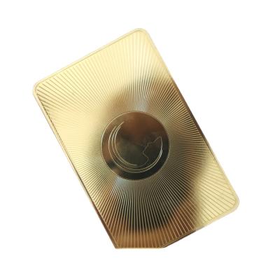 China / Waterproof NFC Metal Business Card Custom Engraved Gold Printed NFC Chip Metal Card for sale