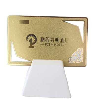 China Shiny Metal Cheap Gold Nfc Card China Custom Stainless Steel Gold Business Card VIP Metal Member Card for sale