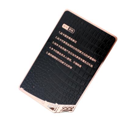 China Cheap China Stianless Steel Rose Gold Busniess Metal Vip Card for sale