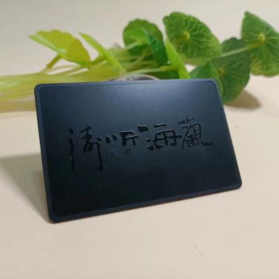 China Custom China Matte Black Credit Nfc Chip Metal UV Printing Blank Business Card With Chip Slot for sale