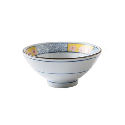 China Durable Japanese Round Ceramic Restaurant Round Serving Bowl Travel Ceramic Soup Mix Rolls Set Durable for sale