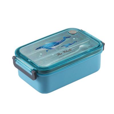 China Microwavable Portable Metal Food Containers Microwavable Bento School Square Stainless Steel Passionate Kids Lunch Box for sale