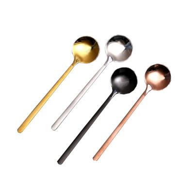 China Gift Coffee Dessert Tea Small Stainless Steel Home Mixing Spoon Cutlery Table Viable Wholesale Spoons for sale