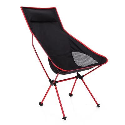 China Modern High Folding Chair Aluminum Back Fishing Portable Outdoor Portable Foldable Camping Chair for sale