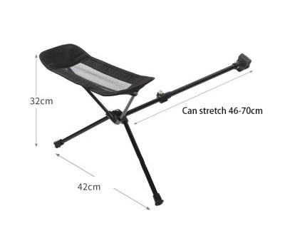 China Collapsible Portable Folding Footrest Leg Rest Camping Chair Folding Kit For Extended Swing Moon Beach for sale