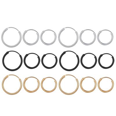 China 2021 TRENDY Minimalist Jewelry Gold Plated Circle Earrings Sets Small Round Circle Huggie Earrings for sale