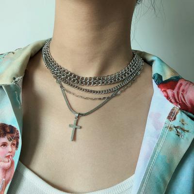 China FASHIONABLE Women Cross Multiple Jewelry Clavicle Collar Clavicle Necklace Alloy Hot Selling for sale