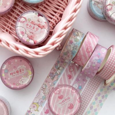 China School Supplies ANTISTATIC Stationery Washitape Stickers Washi Tape Starry Sky Masking Cute Cintas Decorativas for sale