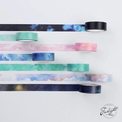 China ANTISTATIC Galaxy Painting Washi Tape Masking Washi Tape 15mmx8m for sale