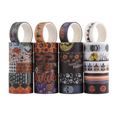 China 24 PCS/LOT Halloween Decorative Anti-Static Kawaii Tape Scrapbook Tape Stationery for sale