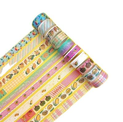 China 10pcs/Lot Decorative Fruit Trees ANTI-STATIC Washi Tapes Japanese for Adhesive Cute Stationery Newspaper Tape for sale