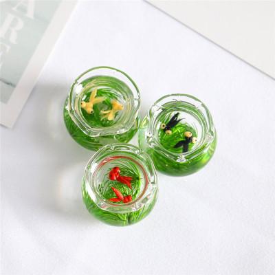 China Lovely Cartoon Toy 1/12 Dollhouse Aquarium Doll House Miniature Glass House Ornaments Toys for sale