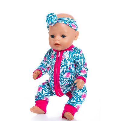 China Soft Toy Rompers Jumpsuits Hairbrand Doll Clothes Fit For Doll Clothes Fit 18 Inch 43cm Doll Accessories for sale