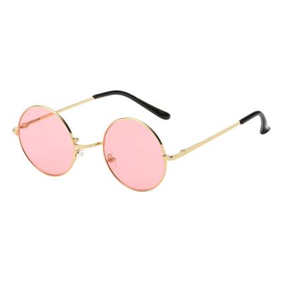 China Oculos Round Mirror Sun Glasses Oculos Comfort Vintage Comfort Women Sunglasses Ocean Color Metal Frame Circle Female Lenses for sale