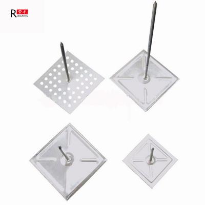 China 35x35 50x50 Metal Self Insulation Pins With Self Adhesive for sale