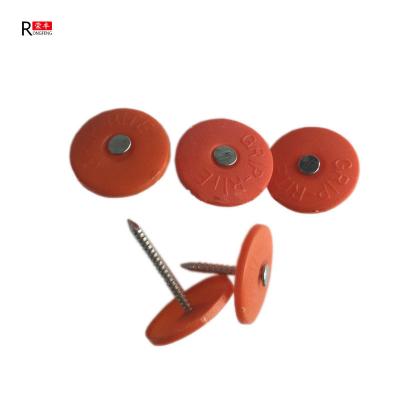 China PE PP Plastic Round Cap Roofing Nails With Umbrella Head 1'' Width for sale