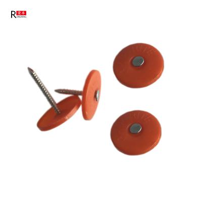 China Rigid Plastic Cap Roofing Nails Screw Shank Type For Furniture for sale