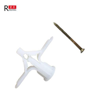 China White 10x32mm Heavy Duty Plastic Toggle Anchors for sale