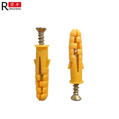 China 8*60 Concrete Nail Plastic Screw Anchors for Plasterboard Fixings for sale