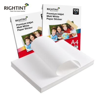 中国 108gsm Self Adhesive Matte Inkjet Waterproof Printable Self Adhesive Inkjet Photo Back Paper 販売のため