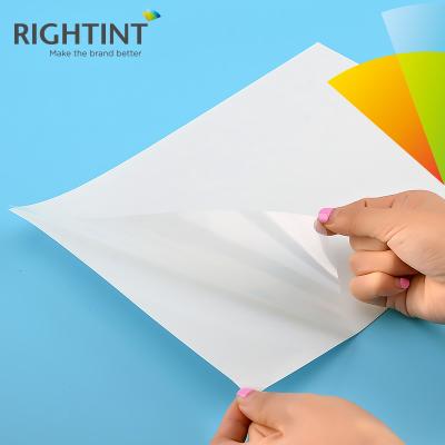 Cina Waterproof inkjet printable self-adhesive pet film a4 clear adhesive paper for inkjet in vendita