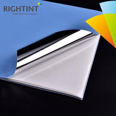 China Glossy Silver Waterproof Wholesale Self Adhesive Inkjet PET Film Sheet Or Roll Size for sale