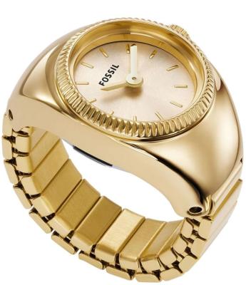 China Gender: RisingMoon Unisex Finger Ring Watch Sleek Stainless Steel Round Dial Quartz Elastic Finger Ring With Watch for sale