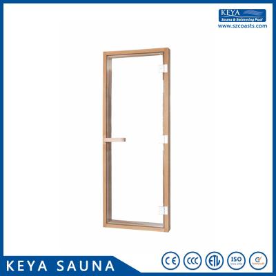 China CE certificate good quality white cedar wood folding sauna door for sale